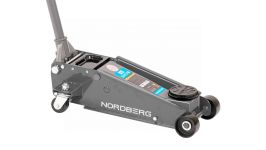 Домкрат подкатной гидравлический 3 тонны Nordberg N32030G серый, автомобильный