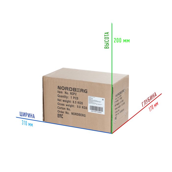 Пневмогидравлический насос ножной Nordberg N3P2, для пресса, 1.6 л.