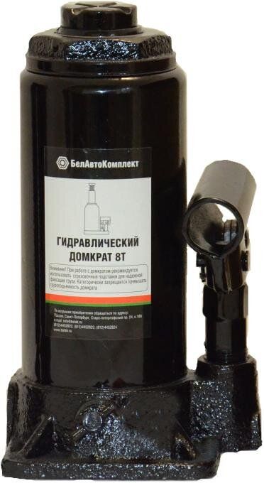 Домкрат бутылочный гидравлический 8 тонн БелАк БАК.00044, автомобильный