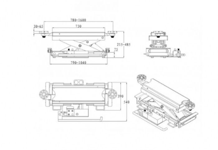 Траверса гидравлическая Horex HRJP-XT2H, 2 тонны