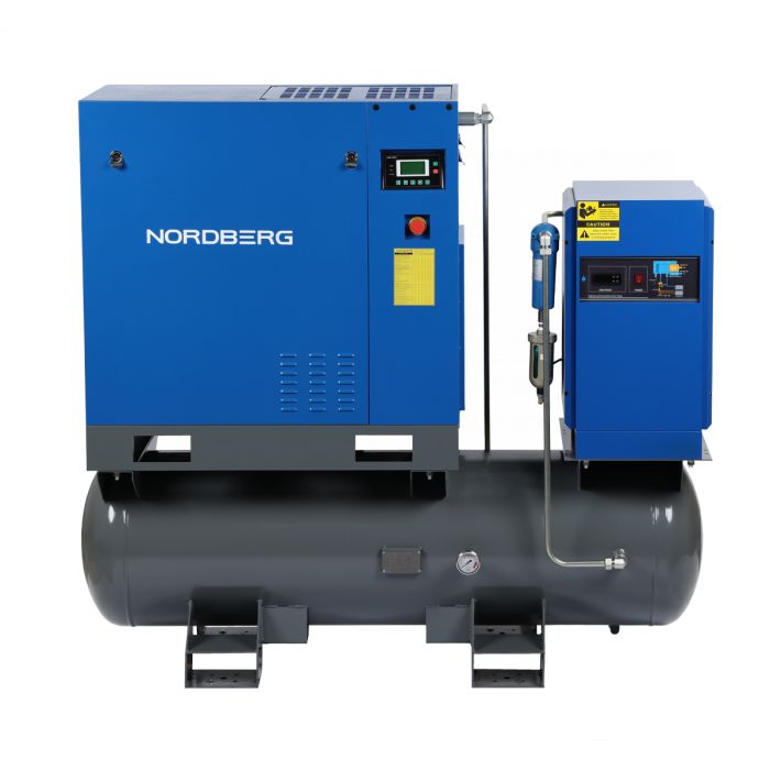 Винтовой компрессор Nordberg NCC20RD, прямой привод, 10 бар, IP55, 1910л/мин, 350л, 15кВт, с осушителем