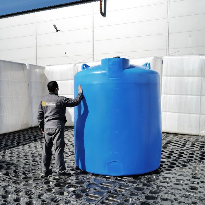 Емкость цилиндрическая вертикальная TOR 5000 л, синяя