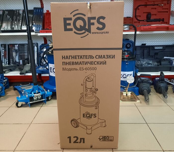 Нагнетатель смазки (солидолонагнетатель) EQFS ES-60500, пневматический, 13кг