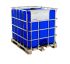 Еврокуб на деревянном поддоне синий, 1000л, в обрешётке