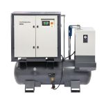 Винтовой компрессор Nordberg NCL15RD, прямой привод, 10 бар, IP55, 1400л/мин, 400л, 11кВт, осушитель