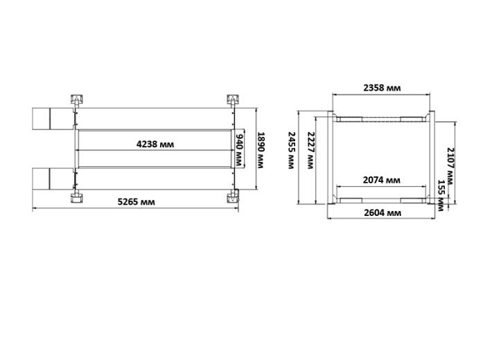 Подъемник автомобильный парковочный 3,5 тонны Atis 408-HP, электрогидравлический, 380 В