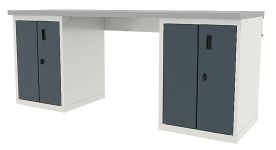 Верстак слесарный Ferrum TITAN 41.32101, двухтумбовый, 1+1 секция