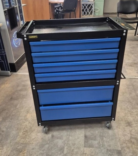 Тележка инструментальная Garopt Econom GTE6.BLUE, закрытая, 6 ящиков