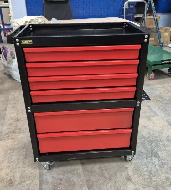 Тележка инструментальная Garopt Econom GTE6.RED, закрытая, 6 ящиков