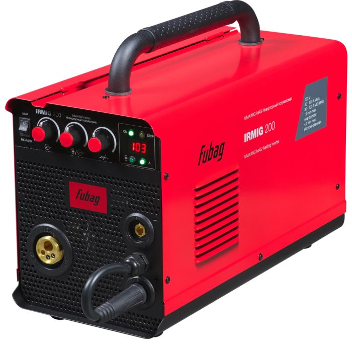 Сварочный инверторный полуавтомат FUBAG IRMIG 200, MIG/MAG/MMA, 220В, с горелкой 250 А