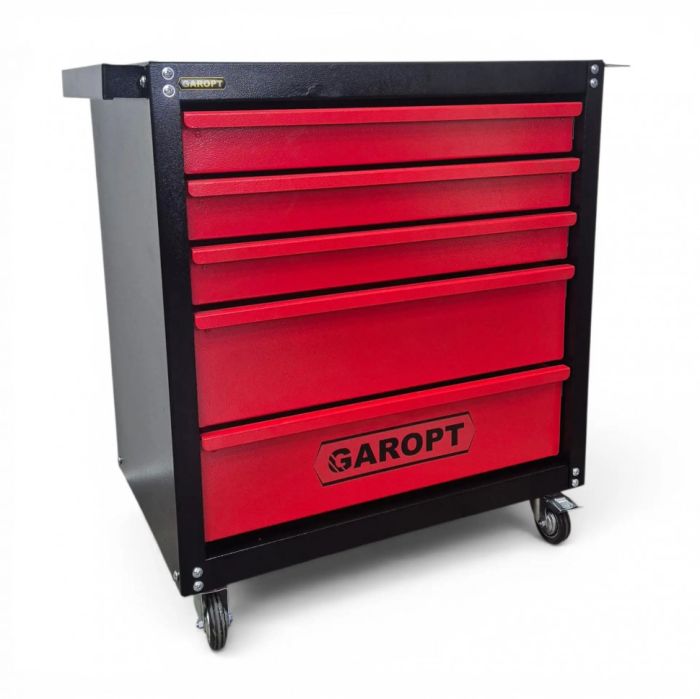 Тележка инструментальная Garopt Econom GTE5.RED, закрытая, 5 ящиков