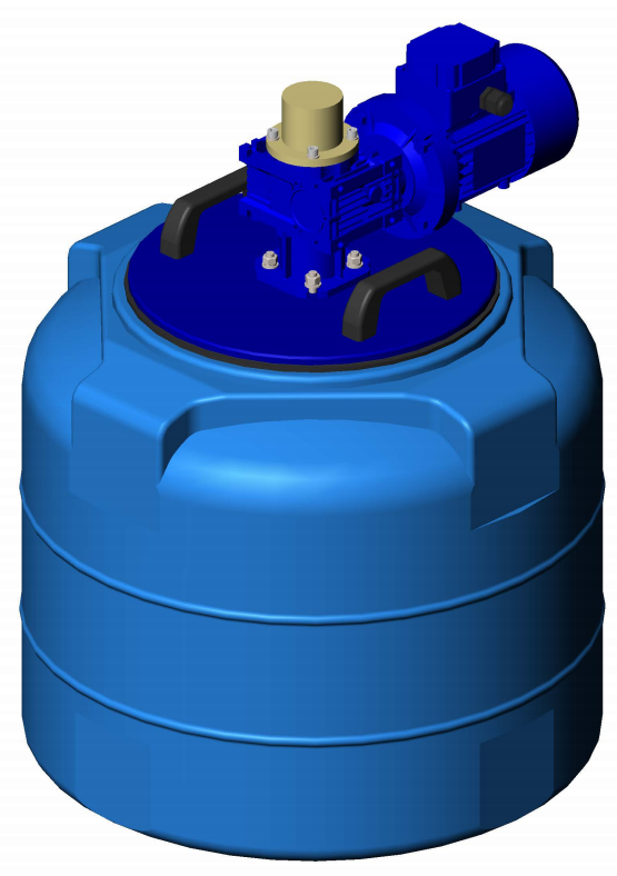 Емкость цилиндрическая ЭкоПром T 100, с лопастной мешалкой, 100 литров