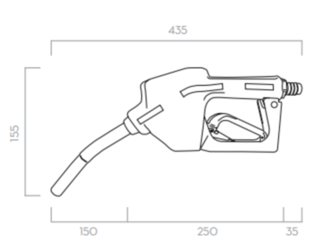 Заправочный пистолет PIUSI Suzzarablue A60 F0061903B для мочевины AdBlue, автоматический, 40 л/мин