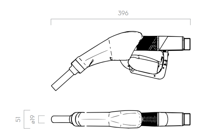 Заправочный пистолет PIUSI SB325_X F0061700A для мочевины AdBlue, автоматический, 35 л/мин