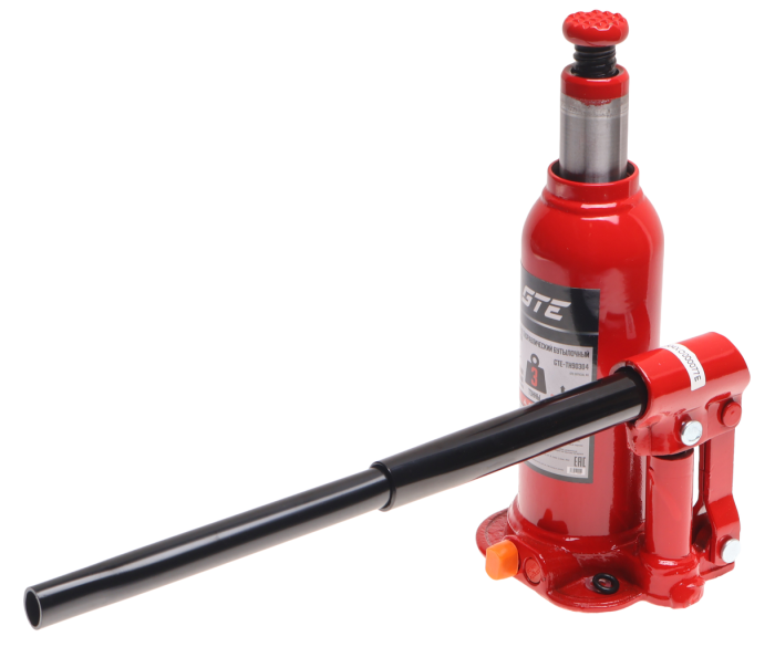 Домкрат бутылочный гидравлический 3т GTE GTE-TH90304, 188-303мм