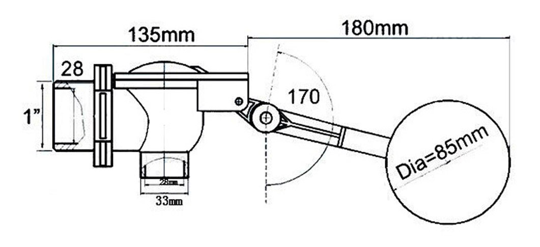 Поплавковый клапан Polimer Group, 1/2"