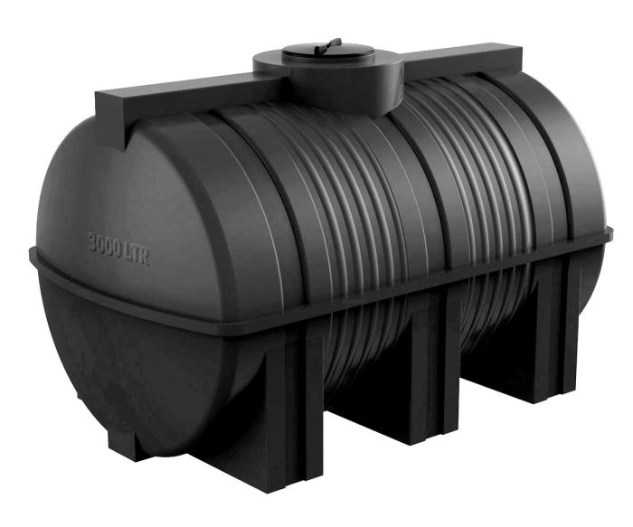 Емкость цилиндрическая Polimer-Group G 3000, 3000 литров, черный