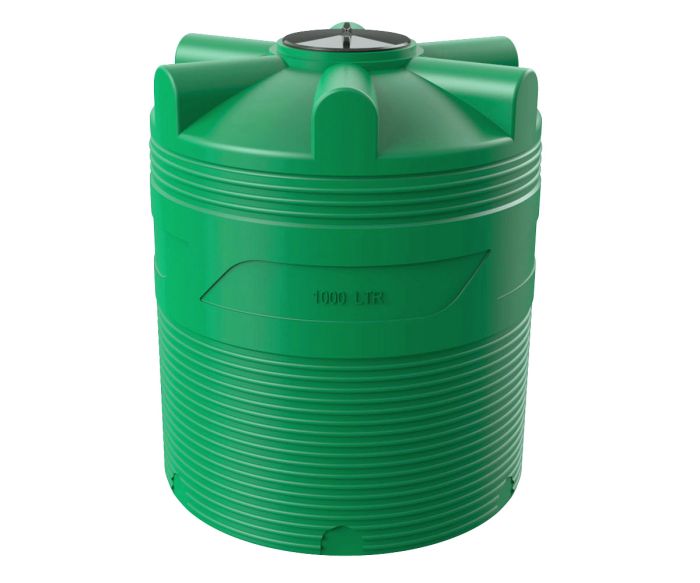 Емкость цилиндрическая Polimer-Group V 1000, 1000 литров, зеленая
