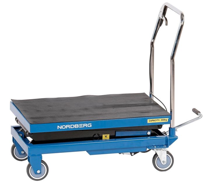 Платформа подъемная передвижная 300 кг NORDBERG N3T301, гидравлическая, двойные ножницы