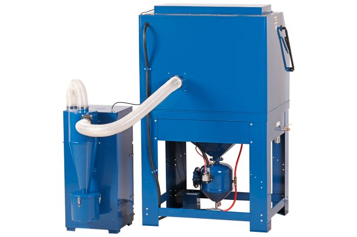 Пескоструйная камера напорная NORDBERG NS10P, напольная, 823 литров, с циклонной фильтрацией