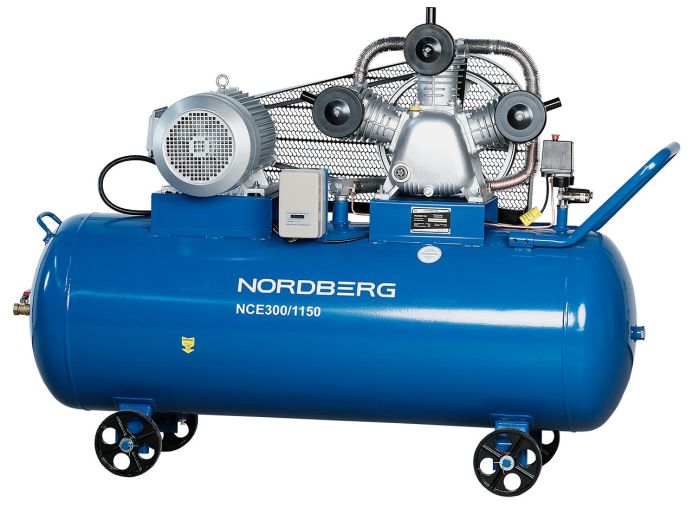 Поршневой компрессор NORDBERG NCE300/1150, ременной привод, масляный, 1150 л/мин, 380В