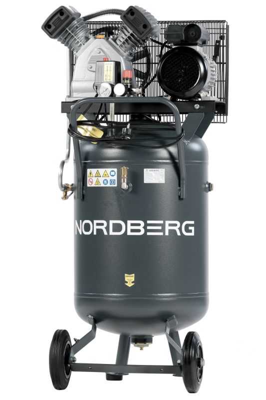Поршневой компрессор NORDBERG NCPV100/420A, ременной привод, масляный, 420 л/мин, 220В