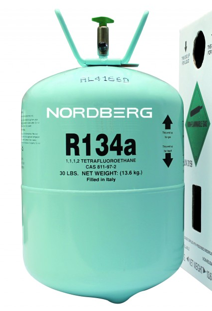 Хладагент фреон баллон NORDBERG R134A, объем 13,6 кг