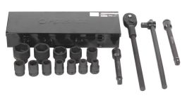 Набор инструментов в кейсе Forsage F-6161MPB, 16 предметов, с трещоткой, 3/4"