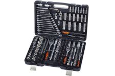 Набор инструментов в кейсе AV Steel AV-011215, 215 предметов, с трещоткой, 1/2", 1/4", 3/8"