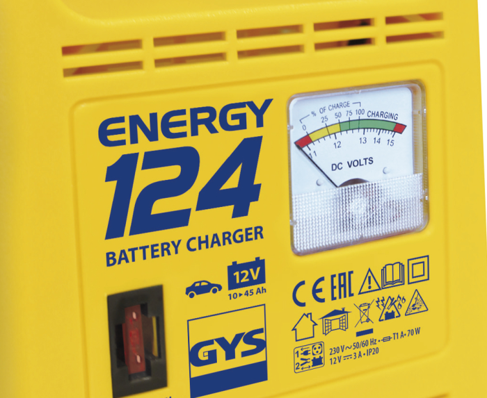 Зарядное устройство с индикатором GYS ENERGY 124, 4,5А, инверторное