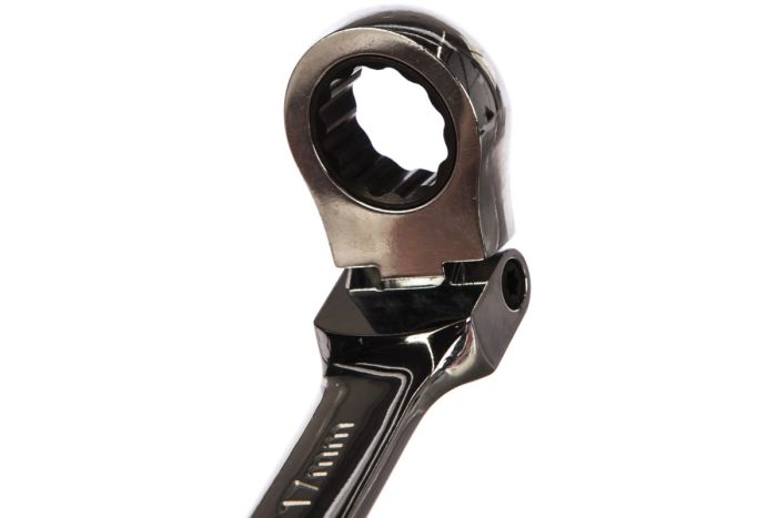 Ключ рожковый с трещоткой Hans 1165FM17, 17 мм, шарнирный