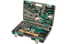 Набор инструментов в кейсе Stels 14116, 76 предметов, с трещоткой, 1/4", 1/2"