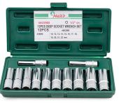Набор торцевых головок Hex Hans 4602MB, 1/2", 10-22мм, 12 предметов