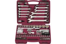 Набор инструментов в кейсе Thorvik UTS0082/12, 82 предмета, с трещоткой, 1/2", 1/4"