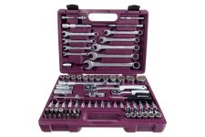 Набор инструментов в кейсе Thorvik UTS0082MP, 82 предмета, с трещоткой, 1/2", 1/4"