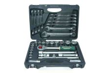 Набор инструментов в кейсе Force 4324-7, 32 предмета, с трещоткой, 1/2"