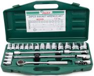 Набор торцевых головок Hex с трещоткой Hans 4626MB, 1/2", 8-32мм, 24 предмета