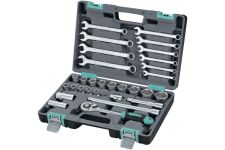 Набор инструментов в кейсе Stels 14102, 31 предмет, с трещоткой, 1/2"