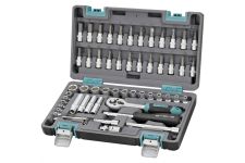 Набор инструментов в кейсе Stels 14101, 57 предметов, с трещоткой, 1/4"