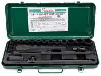 Набор торцевых головок с трещоткой Hans 4622M, 1/2", 8-32мм, 22 предмета, чёрный