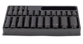 Набор ударных головок длинных, Hans TT-60, 1/2", 23 предмета