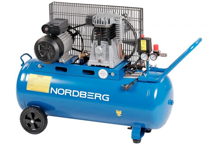 Поршневой компрессор NORDBERG NCE100/390, ременной привод, масляный, 390 л/мин, 220В
