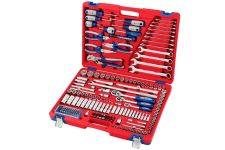 Набор инструментов в кейсе МАСТАК 01-174C, универсальный, 174 предмета, с трещоткой, 1/2", 1/4", 3/8"