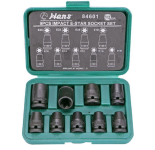 Набор ударных головок Hans 84601, 1/2", 10-24мм, 9 предметов