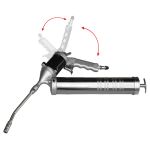 Шприц для подачи смазки пневматический Wiederkraft WDK-65158, 400 мл