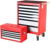 Тележка инструментальная с доп. ящиком JTC-3931+3011, закрытая, 7+4 ящиков