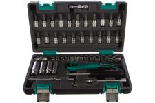 Набор инструментов в кейсе Stels 14099, 47 предметов, с трещоткой, 1/4"