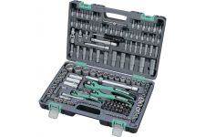 Набор инструментов в кейсе Stels 14114, 151 предмет, с трещоткой, 1/4", 3/8", 1/2"