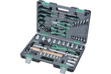 Набор инструментов в кейсе Stels 14113, 58 предметов, с трещоткой, 1/2"