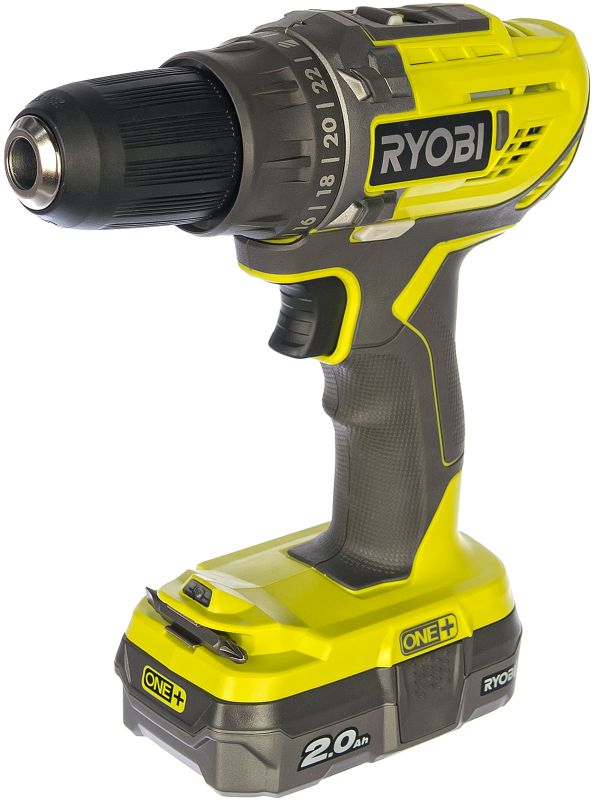 Дрель-шуруповёрт аккумуляторная RYOBI ONE+ R18DD3-120S, 50Нм, 1800 об/мин